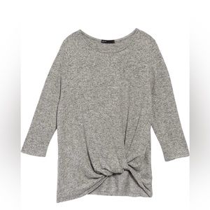 Gibson Cozy Twist Front Pullover Sweater